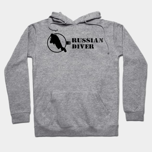 Russian diver black Hoodie by Spikeani